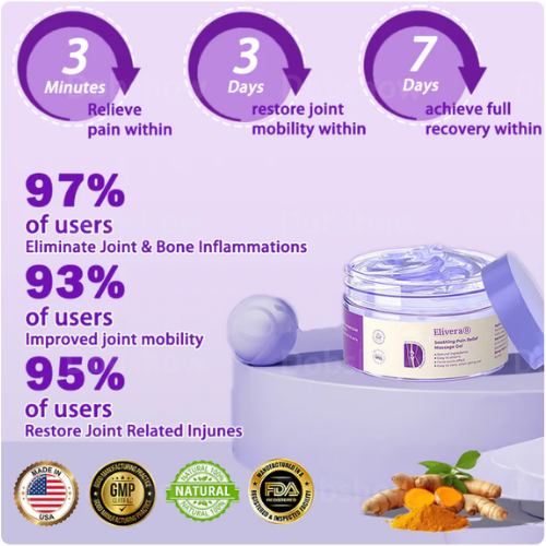 Elivera ® Joint Treatment gel- Turmeric Extract & Emu Oil Relieves Joint Pain