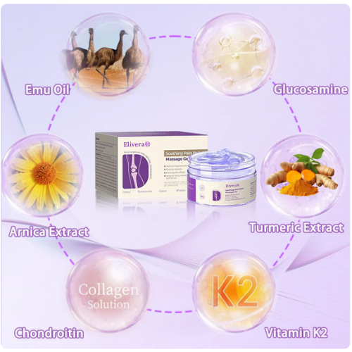 Elivera ® Joint Treatment gel- Turmeric Extract & Emu Oil Relieves Joint Pain